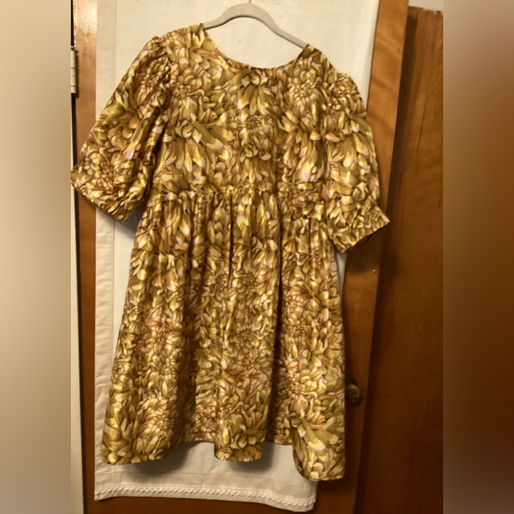 KIKA VARGAS GOLDEN BABY DOLL DRESS SZ 2X NWT